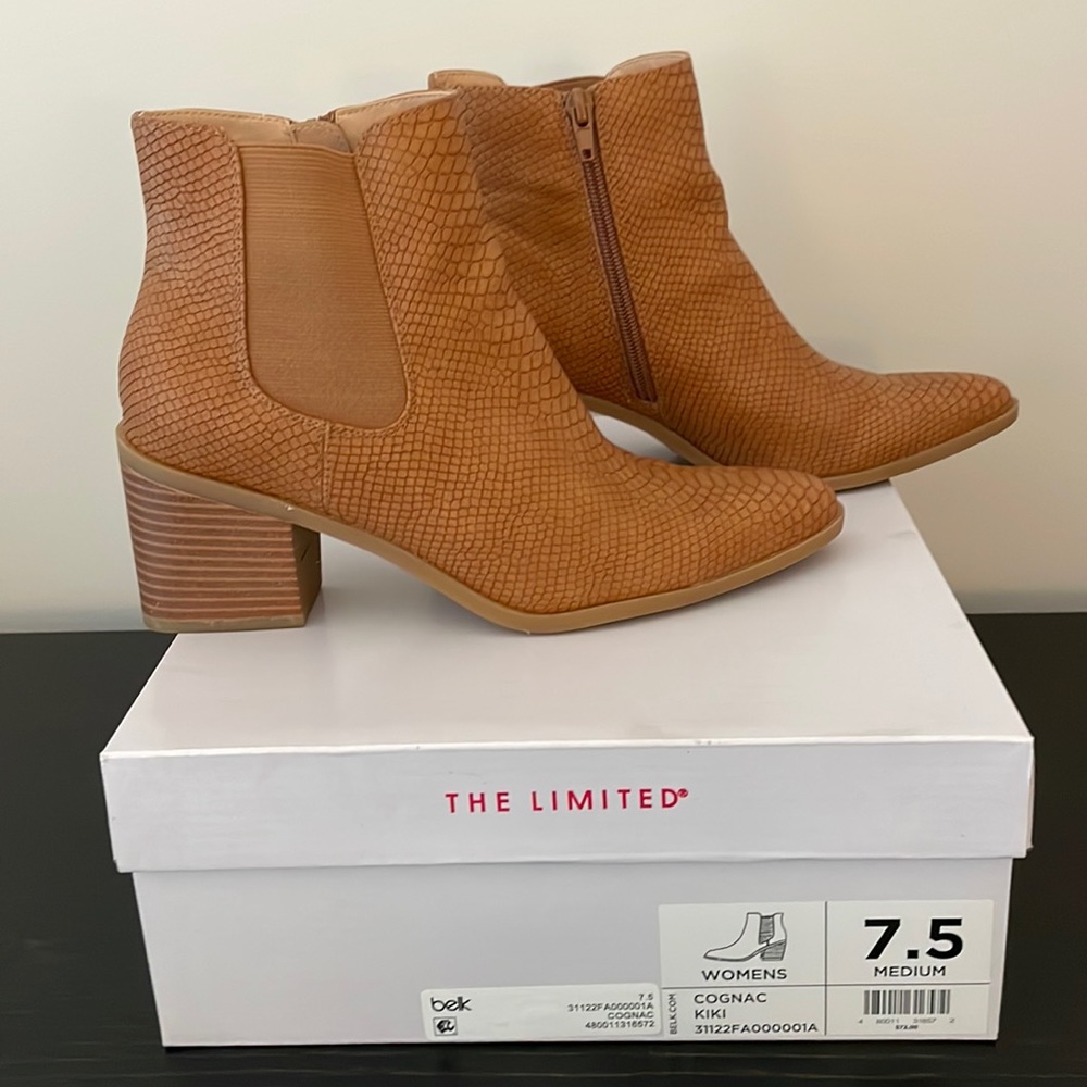 The Limited Faux Snakeskin Bootie. Size 7.5/8